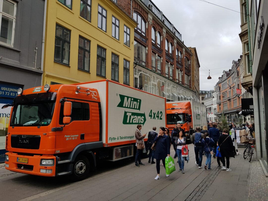 PFT Flytte og teknik flyttemand specialtransport Peter Laursen Mini Trans strøget København